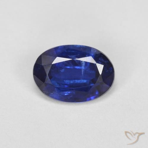 0.88ct Natural Intense Navy Blue Kyanite, Oval, VS-SI