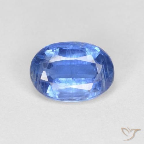 7,3 x 5,2mm Cianite blu Ovale sfaccettato dal Nepal, peso di 1,1 ct, pietra preziosa naturale non trattati in purezza VS-SI, Cianite 1pz - il colore è Blu navy, durezza Mohs di 6 - 7, Photo A