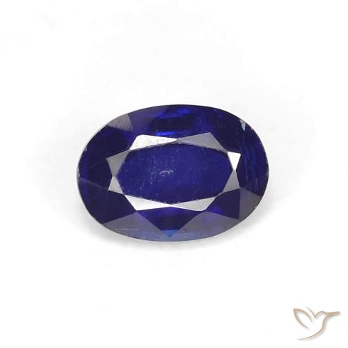 0.99ct Natural Dark Blue Kyanite, Oval, VS