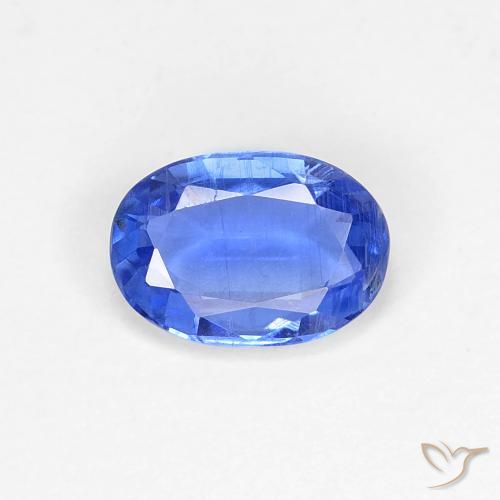 0.84ct Natural Deep Azure Blue Kyanite, Oval, VS