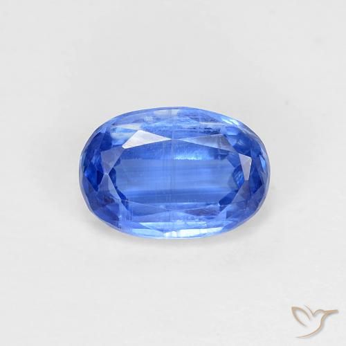 Cianite 7,2 x 5mm blu Ovale sfaccettato dal Nepal, peso di 1,09 ct, gemma naturale non trattati in purezza VS, 1 pezzo Cianite - Colore: Blu profondo azzurro, durezza Mohs di 6 - 7, Photo A