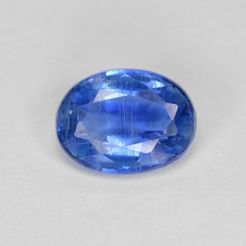 8,1 x 6mm Cianite blu Ovale sfaccettato dal Nepal, peso di 1,56 ct, pietra preziosa naturale non trattati in purezza SI, Cianite 1pz - il colore è Blu scuro, durezza Mohs di 6 - 7, Photo A