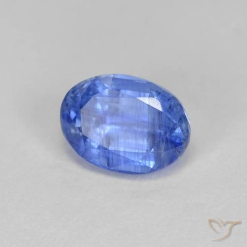 1.24 ct Blue Kyanite Stone, Natural Kyanite in Oval Facet Shape for Sale