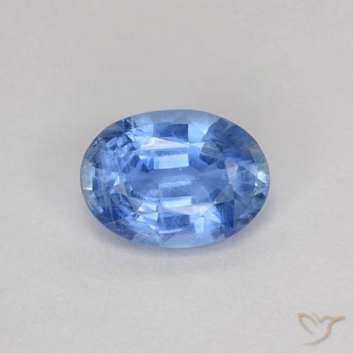 1.06 ct Blue Kyanite Gemstone, Kyanite Gem in Oval Facet Shape for Sale.