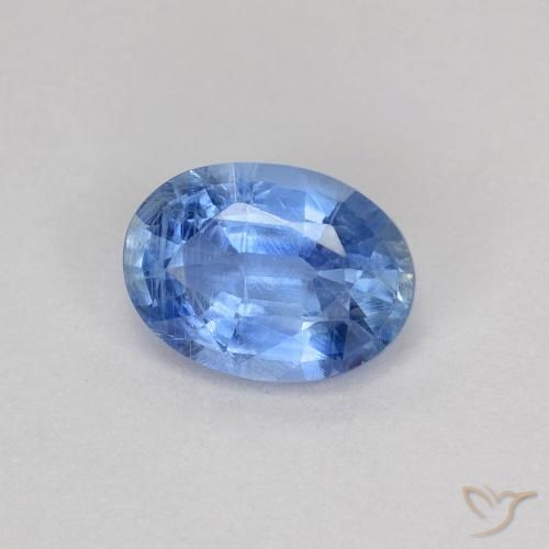1.06 ct Blue Kyanite Stone, Natural Kyanite in Oval Facet Shape for Sale