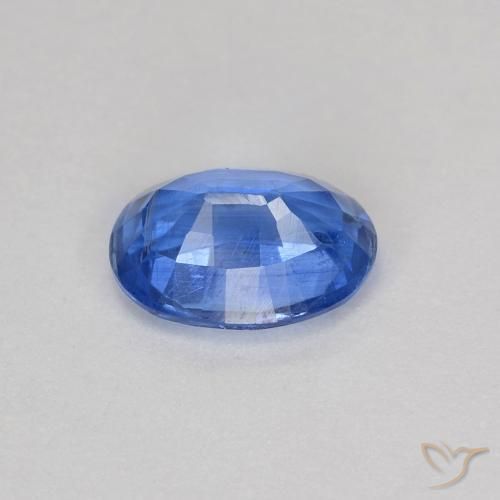 Kyanite Gemstone in 7.1 x 5.2 mm Size for Sale, Kyanite Stone in Light Navy Blue Color