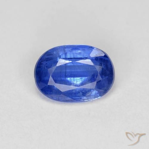 0.98ct Natural Deep Azure Blue Kyanite, Oval, VS-SI