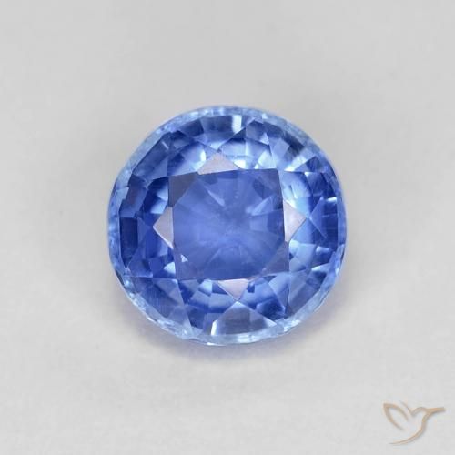 0.94 ct Blue Kyanite Gemstone, Kyanite Gem in Round Facet Shape for Sale.
