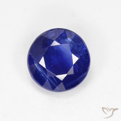 1.19ct Natural Intense Navy Blue Kyanite, Round, SI