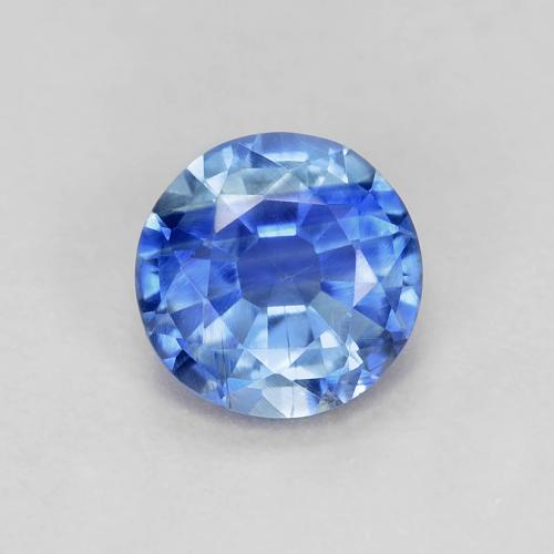6,1mm runder blauer Kyanit aus Nepal, Gewicht 0,95 ct, 1 Stück Kyanit - Farbe: Tiefes Azurblau, natürlicher Edelstein in VS-SI Reinheit, Mohs-Härte von 6 - 7, Photo A