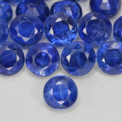 0.41 ct Blue Kyanite Gemstone, Kyanite Gem in Round Facet Shape for Sale.