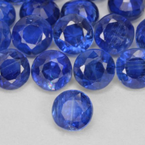 0.41 ct Blue Kyanite Stone, Natural Kyanite in Round Facet Shape for Sale