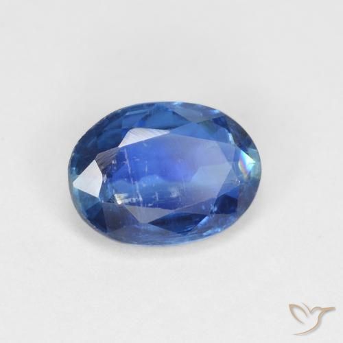 1.45 ct Blue Kyanite Stone, Natural Kyanite in Oval Facet Shape for Sale