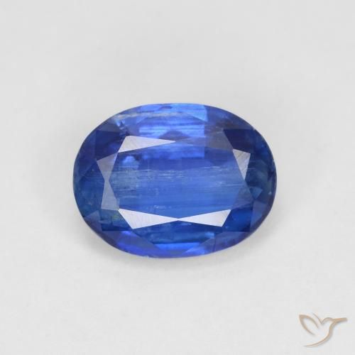 1.69ct Natural Deep Blue Kyanite, Oval, VS-SI