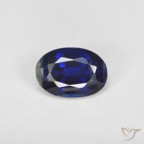 0.99ct Natural Very Deep Blue Kyanite, Oval, VS-SI
