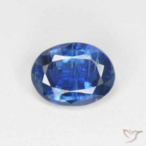 1.52ct Natural Light Navy Blue Kyanite, Oval, VS-SI