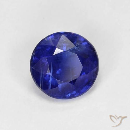 0.97ct Natural Dark Blue Kyanite, Round, SI