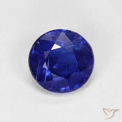 0.97 ct Blue Kyanite Stone, Natural Kyanite in Round Facet Shape for Sale