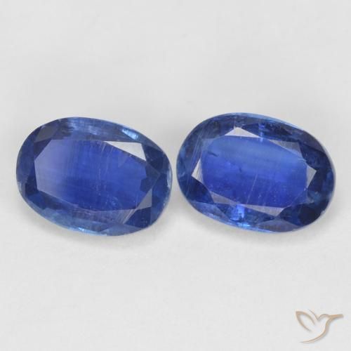 2.11 ctw Blue Kyanite Stones, Natural Kyanite in Oval Facet Shape for Sale