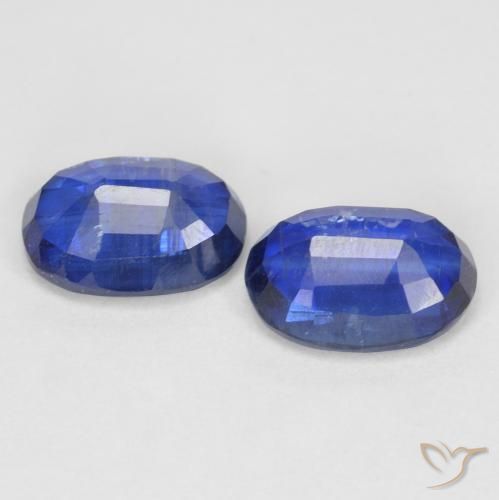 Kyanite Gemstones in 7 x 5 mm (calibrated) Size for Sale, Kyanite Stones in Navy Blue Color