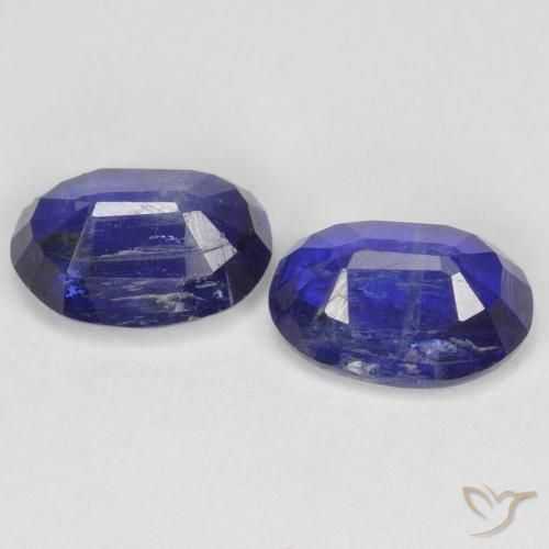Kyanite Gemstones in 7 x 5 mm (calibrated) Size for Sale, Kyanite Stones in Intense Navy Blue Color