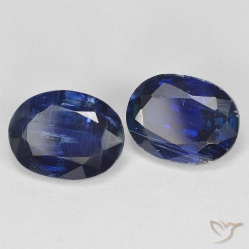 3.20 ctw Blue Kyanite Stones, Natural Kyanite in Oval Facet Shape for Sale