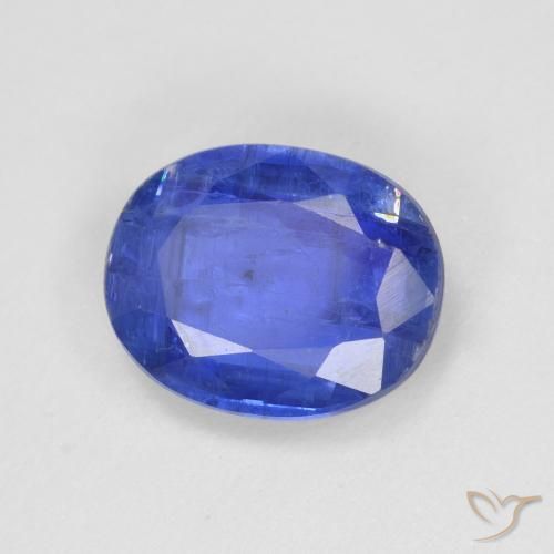 3.08 ct Blue Kyanite Stone, Natural Kyanite in Oval Facet Shape for Sale