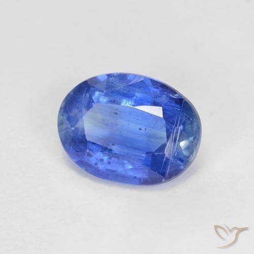 1.54 ct Blue Kyanite Stone, Natural Kyanite in Oval Facet Shape for Sale