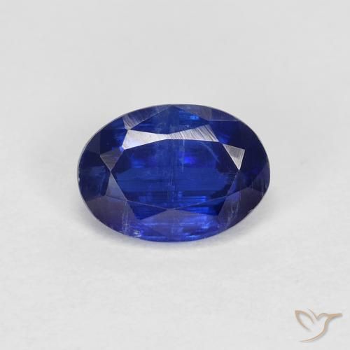 1.02ct Natural Intense Navy Blue Kyanite, Oval, VS-SI