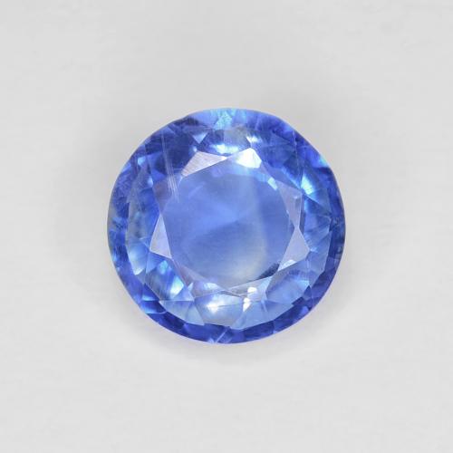 6,2mm runder blauer Kyanit aus Nepal, Gewicht 1 ct, 1 Stück Kyanit - Farbe: Tiefes Azurblau, natürlicher Edelstein in VS-SI Reinheit, Mohs-Härte von 6 - 7, Photo A