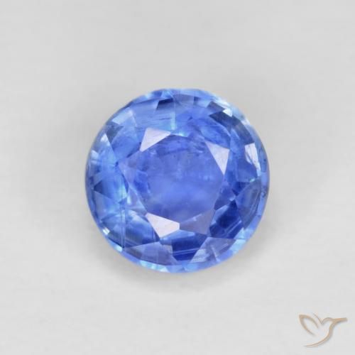 1.32 ct Blue Kyanite Gemstone, Kyanite Gem in Round Facet Shape for Sale.