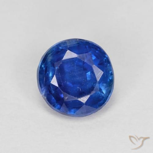1.03ct Natural Light Navy Blue Kyanite, Round, VS-SI