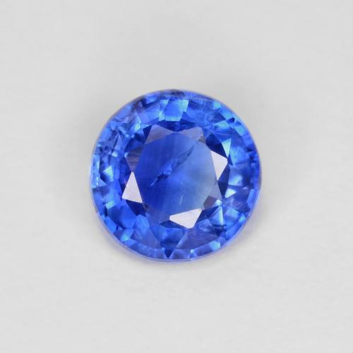 0,8 ct runder blauer Kyanit aus Nepal, Größe 5,8mm, Garantiert natürlicher Edelstein, VS Reinheit, 1 Stück Kyanit in Dunkelblau Farbe, Mohs-Härte von 6 - 7, Photo A