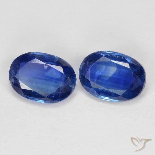 2.00 ctw Blue Kyanite Stones, Natural Kyanite in Oval Facet Shape for Sale
