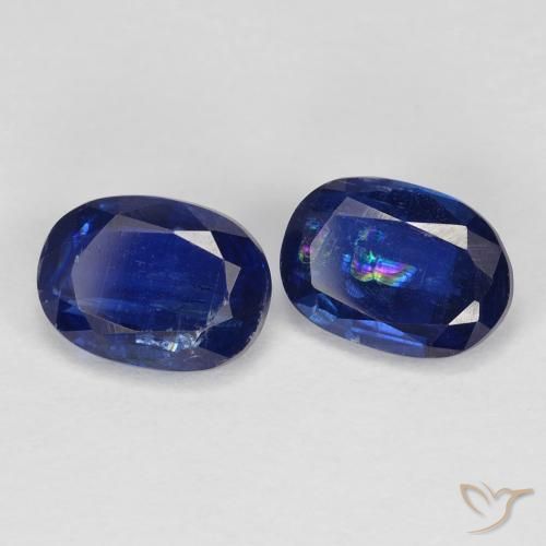 2.17 ctw Blue Kyanite Stones, Natural Kyanite in Oval Facet Shape for Sale