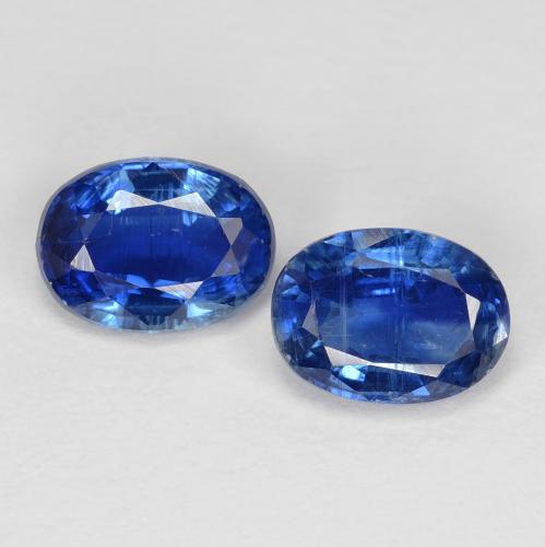 2.09 ctw Blue Kyanite Gemstones, Kyanite Gems in Oval Facet Shape for Sale.
