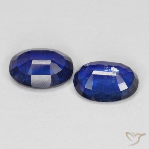 Kyanite Gemstones in 7 x 5 mm (calibrated) Size for Sale, Kyanite Stones in Deep Blue Color