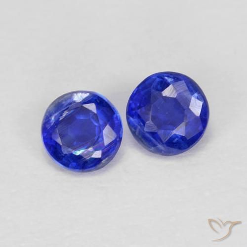 0.48ctw Natural Intense Navy Blue Kyanite, Round, VS