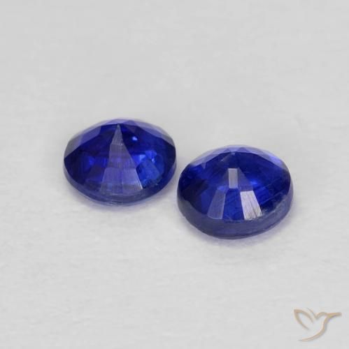 Kyanite Gemstones in 3.5 mm (calibrated) Size for Sale, Kyanite Stones in Intense Navy Blue Color
