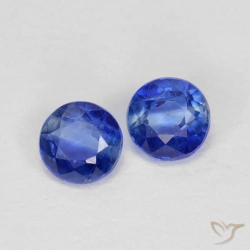 0.56 ctw Blue Kyanite Stones, Natural Kyanite in Round Facet Shape for Sale