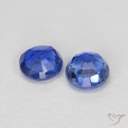 Kyanite Gemstones in 3.7 mm Size for Sale, Kyanite Stones in Navy Blue Color