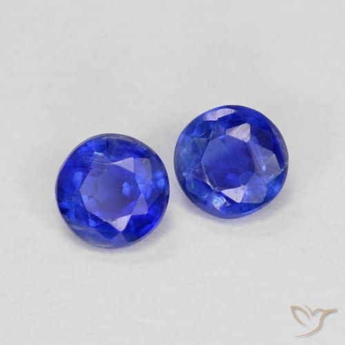 0.46 ctw Blue Kyanite Stones, Natural Kyanite in Round Facet Shape for Sale
