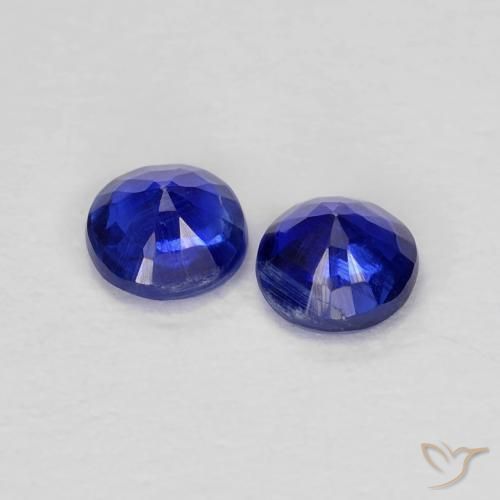 Kyanite Gemstones in 3.5 mm (calibrated) Size for Sale, Kyanite Stones in Navy Blue Color