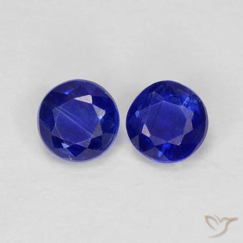 0.56 ctw Blue Kyanite Stones, Natural Kyanite in Round Facet Shape for Sale