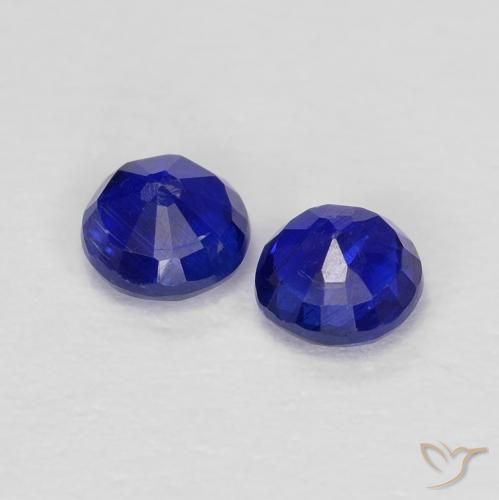 Kyanite Gemstones in 3.7 mm Size for Sale, Kyanite Stones in Dark Blue Color