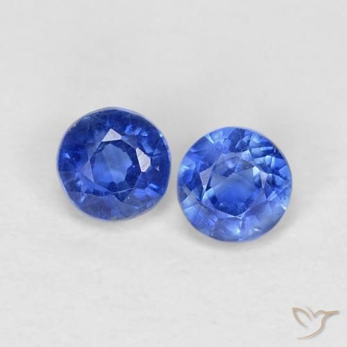0.55ctw Natural Deep Blue Kyanite, Round, VS