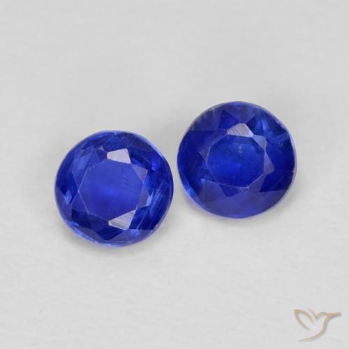 0.53 ctw Blue Kyanite Stones, Natural Kyanite in Round Facet Shape for Sale