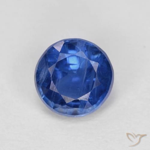 1.22ct Natural Navy Blue Kyanite, Round, VS-SI