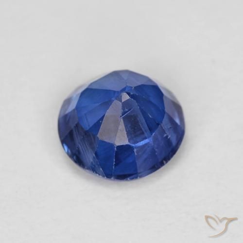 Kyanite Gemstone in 6 mm (calibrated) Size for Sale, Kyanite Stone in Navy Blue Color