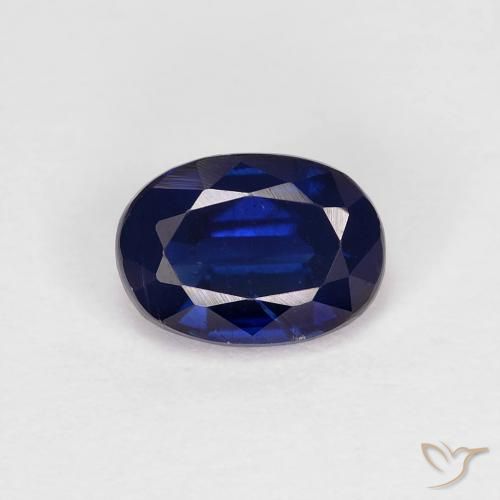 Cianita Azul oscuro Ovalada de 1.11 ct de Nepal, dimensión 7,1 x 5,1mm, piedra preciosa natural No tratado, claridad VS, Cianita Forma ovalada de 1 pieza, dureza de Mohs de 6 - 7 , Photo A